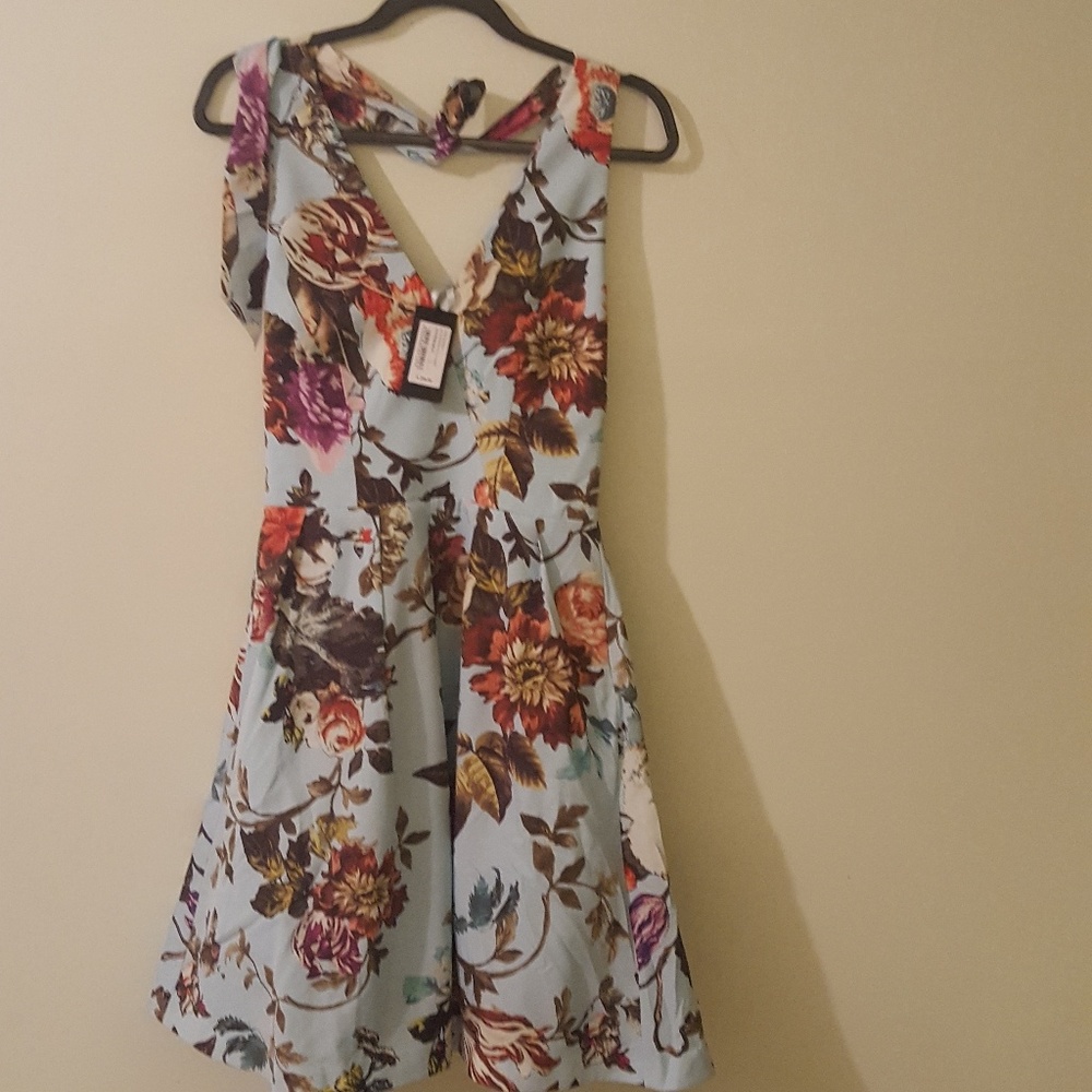 NWT Ted Baker floral dress 2 halter neck